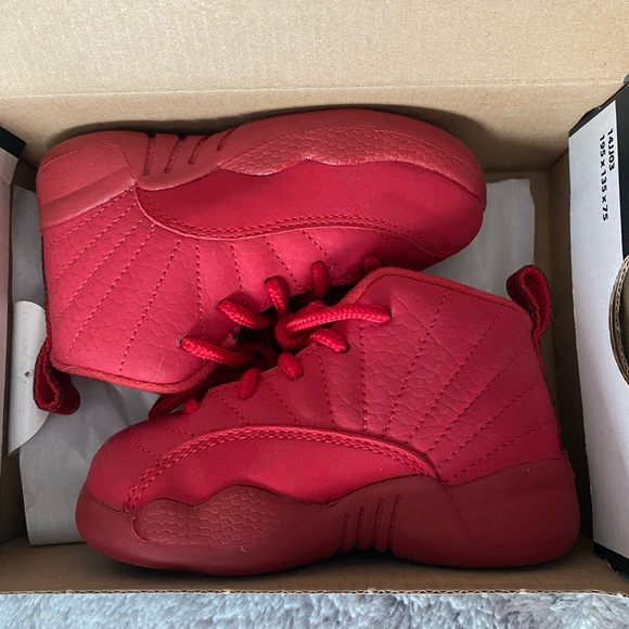 Size 6C Air Jordan 12 Retro TD 'Gym Red' - Picture 3 of 3